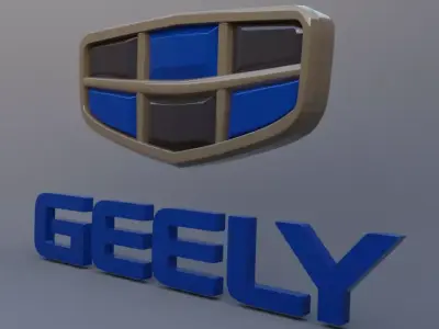 geely logo set 3D model