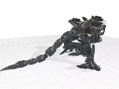 A Walking Robot Lowpoly Model Low-poly 3D model