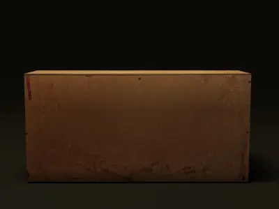 Old Bread Box Low-poly 3D model