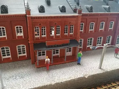 Railway Station with internal 1-160 resin 3D print model