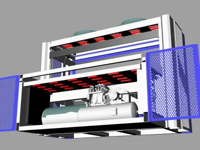 large size thermoforming machine 3D model