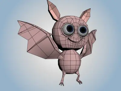 Cartoon Bat 3D model