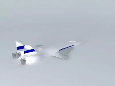 Spaceliner israeli jet plane Free 3D model