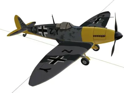 Mk Vb MESSERSPIT - GERMANYS SPITFIRE - Low-poly 3D model