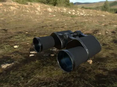 WWII Binoculars  Low-poly 3D model