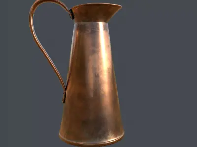 Copper pitcher 3D model
