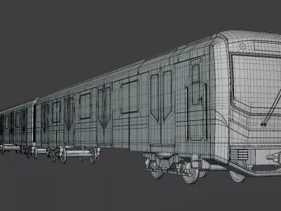 Warsaw and Sofia metro trains 3D Model Pack