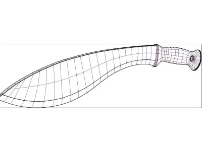 Machete knife Free low-poly 3D model buy