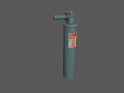 Fire extinguisher - Water H2O Low-poly 3D model