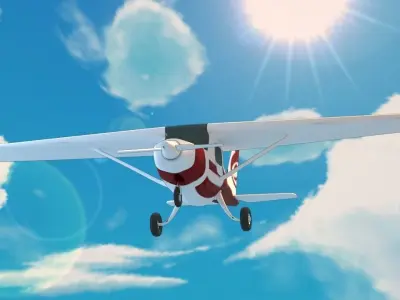 cartoon plane Free 3D model