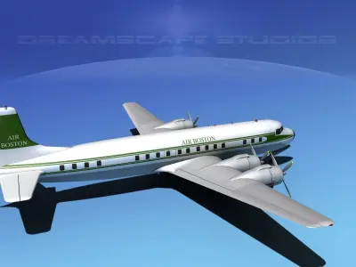 Douglas DC-7C Air Boston 3D model