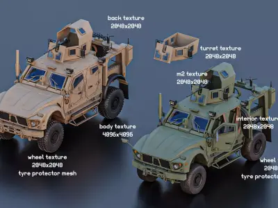 Oshkosh M-ATV Low-poly 3D model purchase