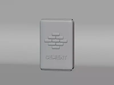 Cement bag Low-poly 3D model buy