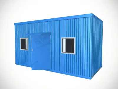 Container Office Room Low-poly 3D model