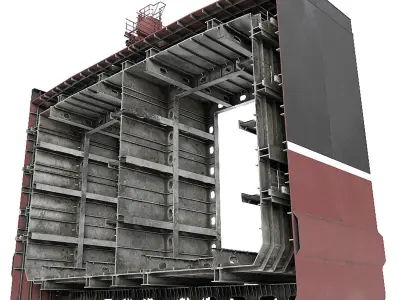 Tanker section Low-poly 3D model