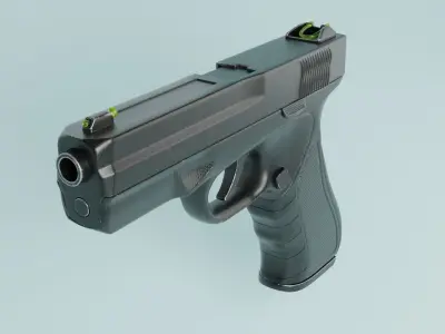 Pistol 3D model 8