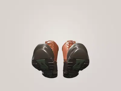 Tactical Winter Boots 3D Model - Game Ready Footwear Low-poly 3D model