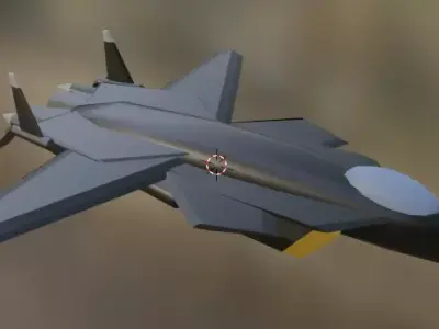 Fighter C-37  Low-poly 3D model
