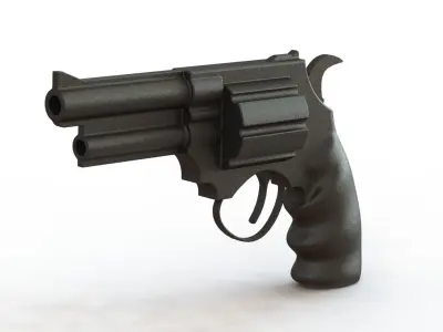 Revolver Gun Free 3D model