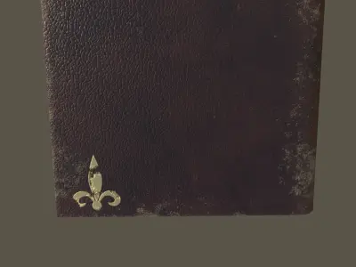 Antique Leather Book Low-poly 3D model