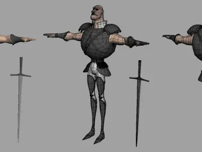Base Mesh Warrior Free 3D model
