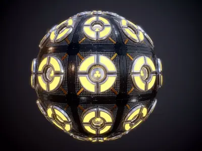 Sci-Fi Metal Pannel Seamless PBR Texture Texture