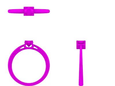 ladies Ring Free 3D model buy