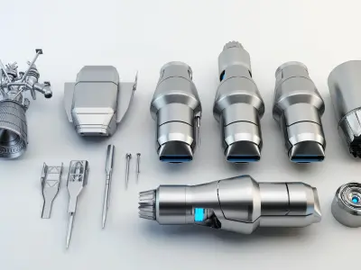 TURBINE SET II - SUBDIVISION READY 3D model