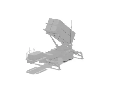 Medium Poly Patriot System Without Textures Free 3D model