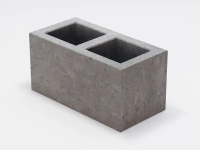 Cinderblock Low-poly 3D model