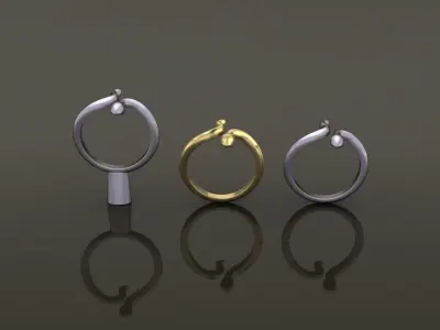 Dainty Snake  Ring Band Mix Size 3D print model