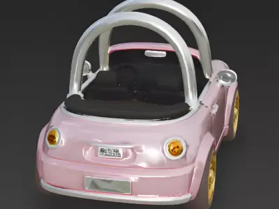 Stylized Urban Luxury Mini Car 3D Model Low-poly 3D model