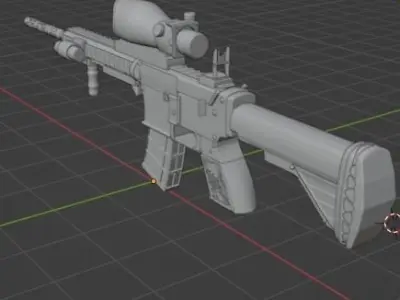 Mgun for personal project 3D model