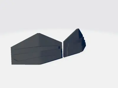 Military Band Rear Layer Low-poly 3D model