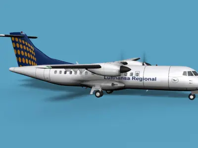 ATR  ATR-42-500 Bare Metal 3D model