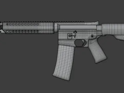 M6 rifle Free low-poly 3D model