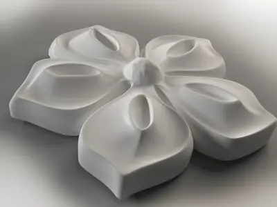 3D stl model of a flower for CNC router Free 3D print model