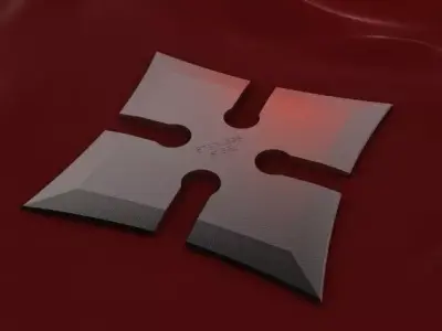 4 Point Shuriken Wide Edge 3D model