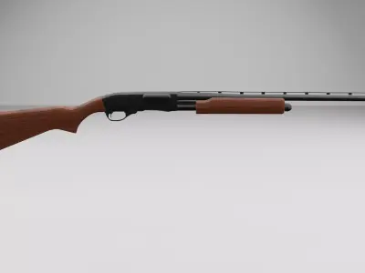 shotgu-escopeta Low-poly 3D model