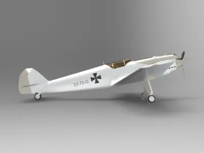 Messerschmitt Bf 109 3D model 8