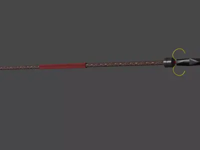 DOUBLE SIDED BLACK METAL SPEAR 3D model
