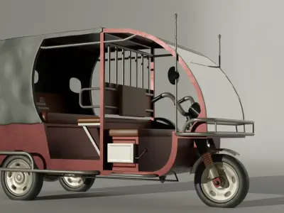 Auto Rickshaw 3D model get