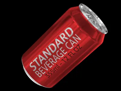 355ml 12oz Standard Beverage Can 3D model