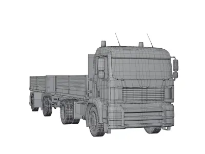 Dump Truck Low-poly 3D model - Low-poly and Textured