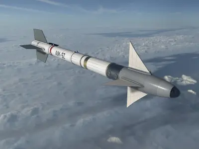 Sidewinder Missile Low-poly 3D model