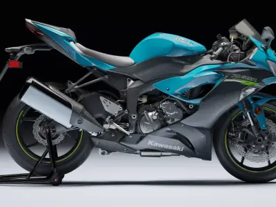 Kawasaki Ninja ZX 6R 2020 Low-poly 3D model