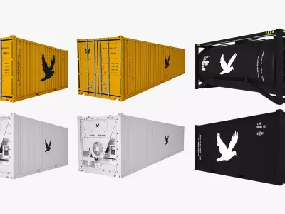 Shipping Containers 3D Model Pack purchase