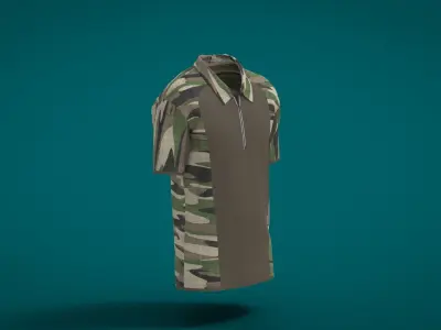 Military Outfit - T-shirt Low-poly 3D model order