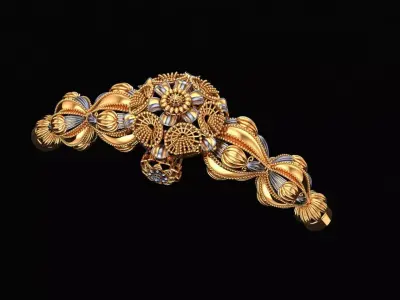 Fusion Bangle antique 01 3D print model