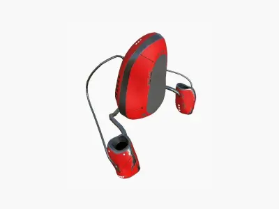 Jetpack H04 Red Black - SciFi Character Design Low-poly 3D model